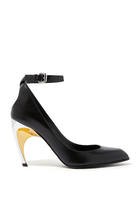 Armadillo 95 Leather Ankle Strap Pumps